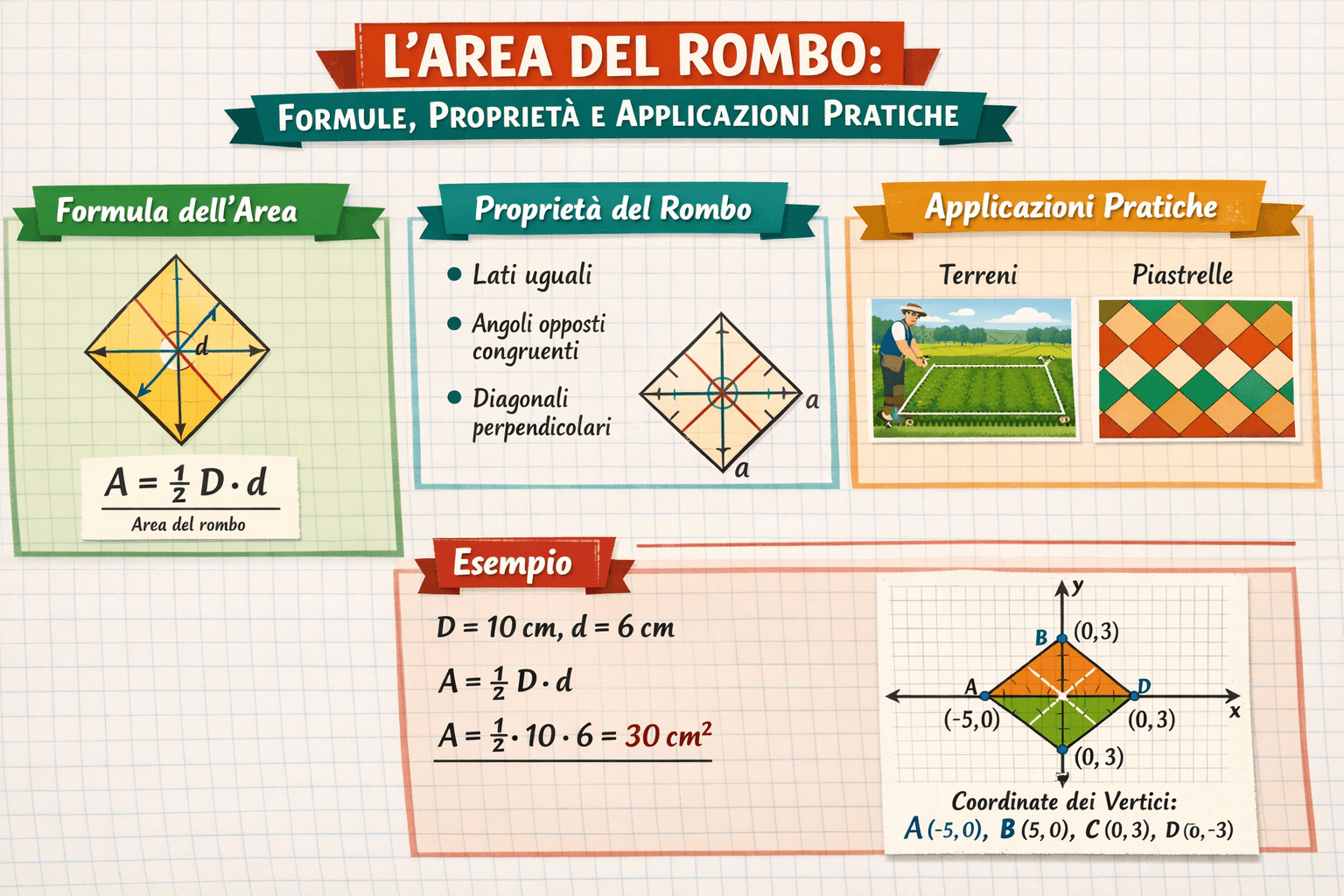Area del Rombo: Formule e Guida al Calcolo Completa