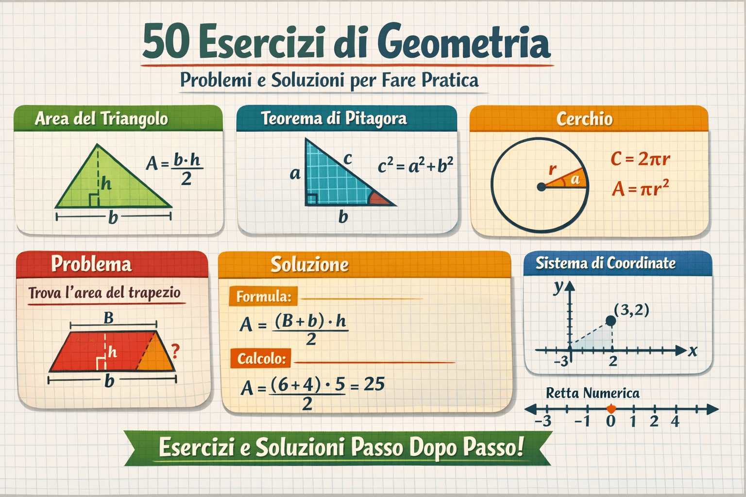 50 Esercizi di Geometria: Problemi e Soluzioni Svolti