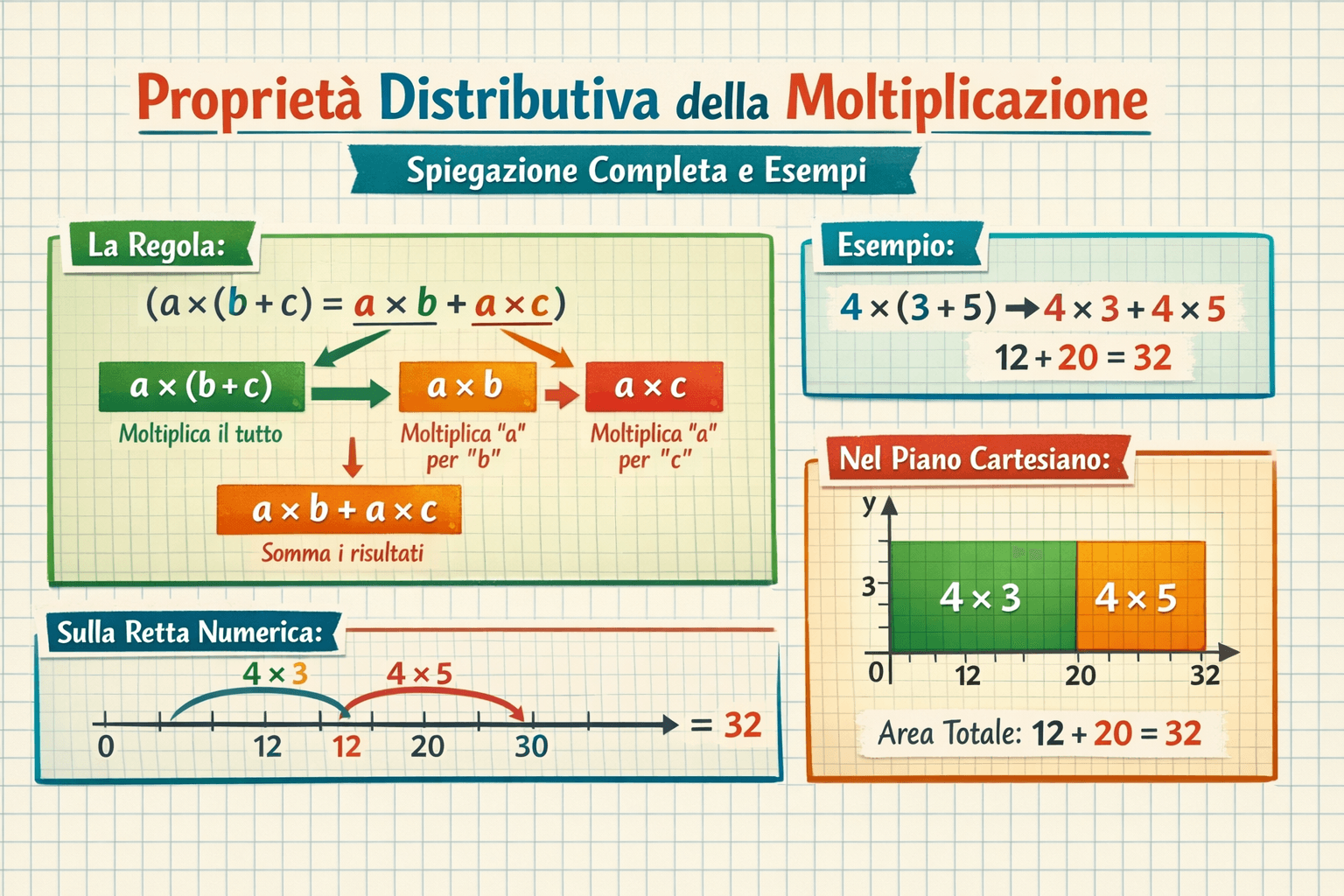 Proprietà distributiva moltiplicazione: guida ed esempi